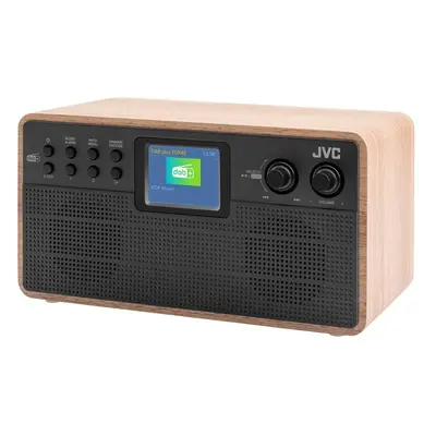 Radiopřijímač JVC RA-E731B-DAB / Bluetooth / černá/dřevo Varianta: ivi1