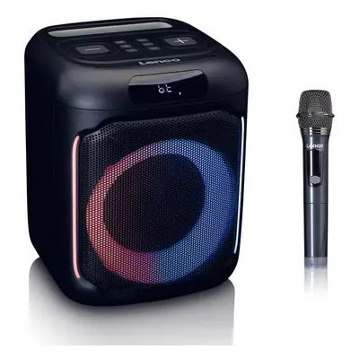 Party reproduktor Lenco PA-100BK / 100 W / Bluetooth / USB / světelné LED efekty / černá Variant