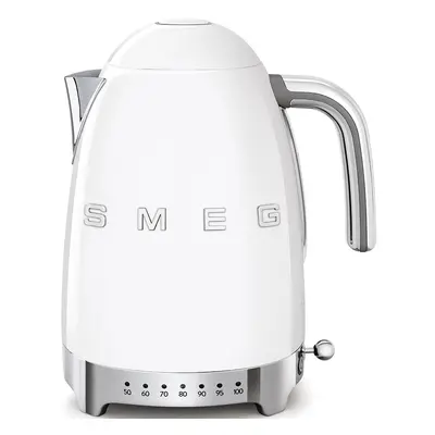 Rychlovarná konvice Smeg 50's style KLF04WHEU / regulace teploty / 1,7 l / 2400 W / lesklá bílá 