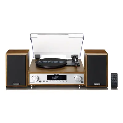 Hi-Fi systém s gramofonem Lenco MC-160WD / DAB+/FM / Bluetooth 5.0 / 20 W / hnědá Varianta: ivi4