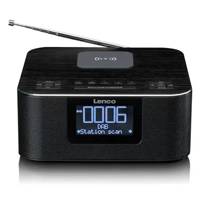 Rádiobudík LENCO CR-650BK / DAB+/FM / s bezdrátovým nabíjením / Bluetooth / černá Varianta: ivi1