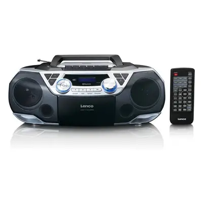 Přenosný rádiopřehrávač Lenco SCD-720SI / 12 W / Bluetooth / USB / kazetová a CD mechanika / Bl