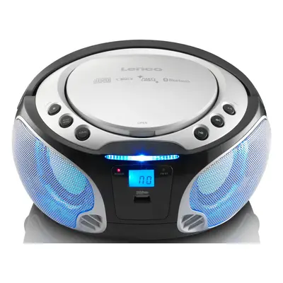 Přenosné rádio Lenco SCD-550SI / 1" (2,5 cm) LCD displej / 5 W / Bluetooth 5.0 / stříbrná/černá 