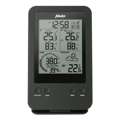 Meteostanice Alecto WS-3400 / baterie AA / 50 m / černá Varianta: ivi1