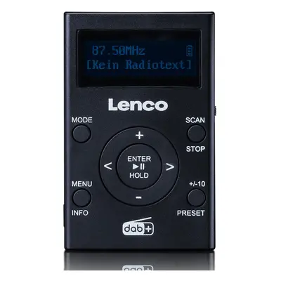 Kapesní rádio a MP3 přehrávač Lenco PDR-011BK / DAB+/FM / černá Varianta: ivi2