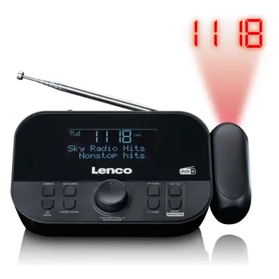 Rádiobudík Lenco CR-615BK / DAB+/FM / promítání času / černá Varianta: ivi2