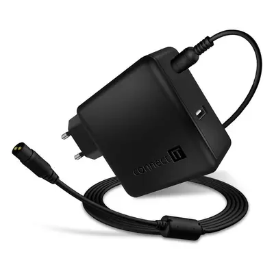 Napájecí adaptér Connect IT NomadPower univerzální pro notebooky / 65 W / + extra USB port / (CN