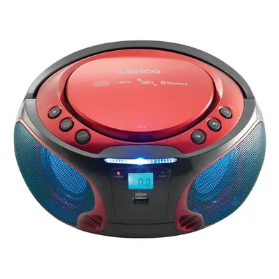 Přenosné rádio Lenco SCD-550RD / 5 W / 1" (2,5 cm) LCD displej / Bluetooth 5.0 / černá/červená V