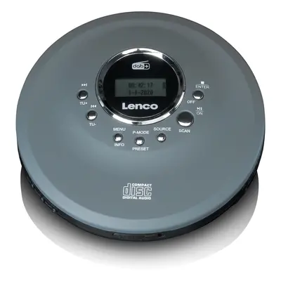 Přenosný CD a MP3 přehrávač Lenco CD-400GY / DAB+/FM / šedá Varianta: ivi2