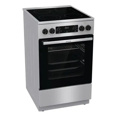 Sklokeramický sporák Gorenje Advanced GECS5C70XA / 9400 W / 70 l / displej / nerez Varianta: ivi