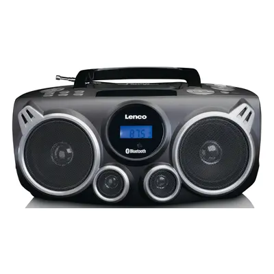 Přenosné rádio Lenco SCD-100BK / 10 W / Bluetooth 5.0 / 2" (5,1 cm) LCD displej / černá/stříbrná