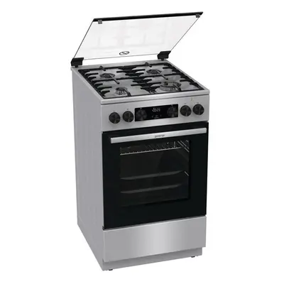 Kombinovaný sporák Gorenje Advanced MEKS5141X / 70 l / 4 varné zóny / 1,03 kWh / nerez Varianta: