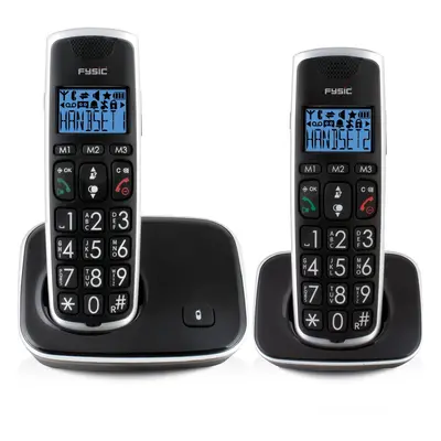 Bezdrátový Dect telefon Fysic FX-6020 Senior / 2 sluchátka / hands-free / černá Varianta: ivi1