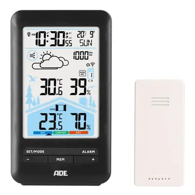 Digitální bezdrátová meteostanice ADE WS2132 / LCD / černá/bílá Varianta: ivi1