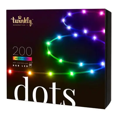 Chytrý světelný LED bodový pásek Twinkly DOTS / 200 LED / 10 m / venkovní i vnitřní / Wi-Fi / ví