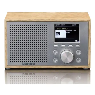 Radiopřijímač Lenco DAR-017WD / DAB+ / FM rádio s Bluetooth/ 3 W / dřevo / stříbrná Varianta: iv