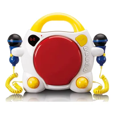 Dětský přenosný karaoke CD přehrávač Lenco KCD-011KIDS / Bluetooth 5.0 / 6 W / dosah až 10 m / v