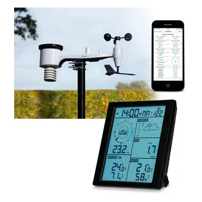 Digitální meteostanice Alecto WS5200 s bezdrátovým senzorem / 4,9" (12,4 cm) LCD displej / Wi-Fi