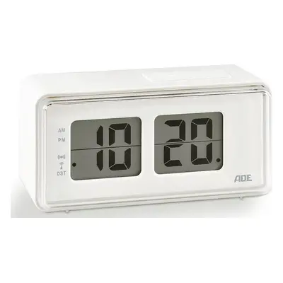 Digitální hodiny a budík ADE CK1720 / rádiově řízené / LCD displej / 12/24 hod. režim / bílá Var