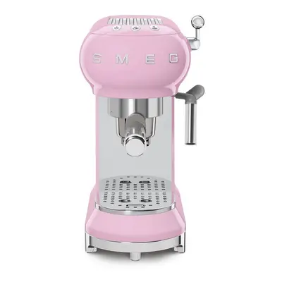 Pákový kávovar na espresso Smeg 50's style ECF01PKEU / 1350 W / 1 l / nerezová ocel / růžová Var