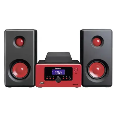 Mikrosystém Lenco MC-020 / 10 W / Bluetooth 4.0 / FM / černá/červená Varianta: ivi1