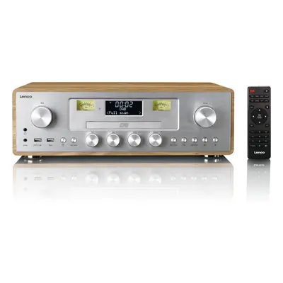 Rádiopřijímač Lenco DAR-281WDSI / DAB+ / FM rádio s CD přehrávačem / USB / Bluetooth / dřevo / s