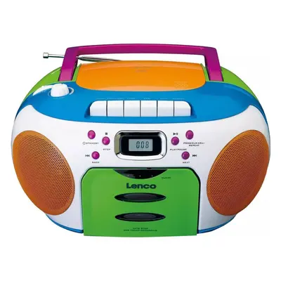 Přenosný radiopřehrávač Lenco SCD-971 s CD a kazetovým přehrávačem / 1" (2,54 cm) LCD displej / 