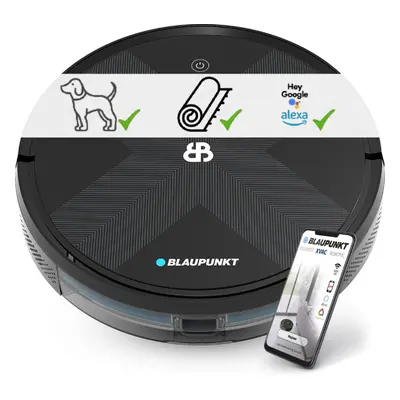 Robotický vysavač Blaupunkt Bluebot XVAC BPK-VCBB1XVB / 0,6 l / výdrž až 120 min. / černá Varian