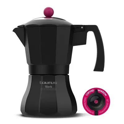 Moka konvice Taurus Black Moments KCP9006I 6T / 6 šálků / černá/růžová Varianta: ivi1