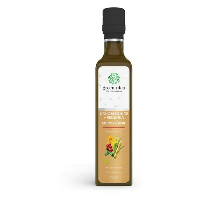 Green idea Lichořeřišnice+brusinka sirup - třtinový 250 ml