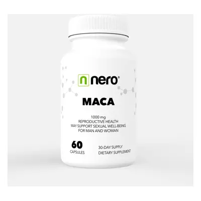 Nero Maca Root, Peruánský ženšen, 1000 mg, BIO, 60 kapslí / na 1 měsíc - hormonální rovnováha, e