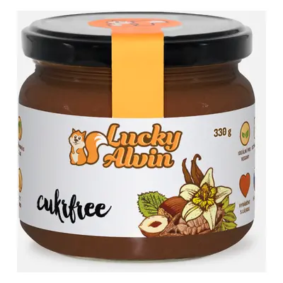 Lucky Alvin Cukrfree Lískové oříšky 330 g, bez GMO, Vegan, bez palm. oleje, bez přid. cukru, bez