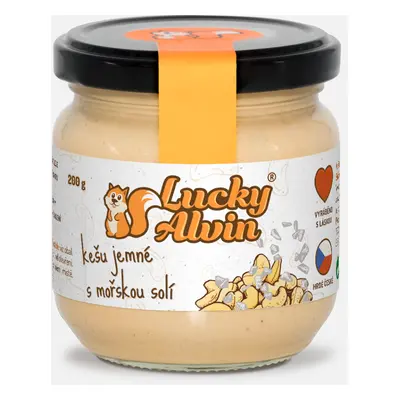 Lucky Alvin Kešu + Mořská sůl 200 g, bez GMO, Vegan, bez palm. oleje, bez přid. cukru, bez soli,