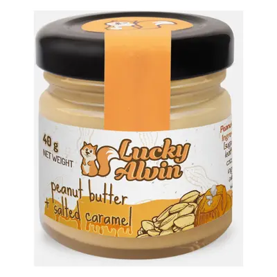 Lucky Alvin Arašídy + Slaný Karamel 40 g, bez GMO, Vegetarian, bez palm. oleje, bez konzervantů,