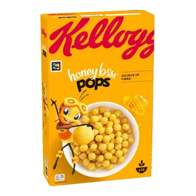 Kellogg's Honey Bsss Pops, 400 g, cereálie s příchutí medu, 13 porcí, zdroj vlákniny 50593190239