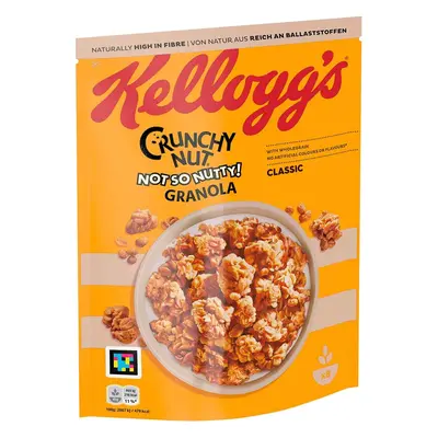 Kellogg's Crunchy Nut Granola Classic, 380 g, 8 porcí, celozrnná granola bez umělých barviv a ar