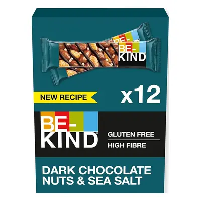 BE-KIND oříšková tyčinka, bezlepková, Dark Chocolate Nuts & Sea Salt, 12 x 40 g 5000159528474