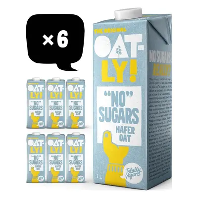 6x Oatly No Sugar Hafer Oat rostlinný ovesný nápoj bez cukru, 6x1 litr