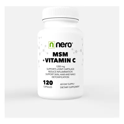 NERO | MSM + Vitamín C, kapsle, 1200 mg, Detox, Trávení, Proti zánětům, Zdravá pokožka, vlasy, n