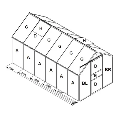 Náhradní prosklení pro skleník VITAVIA VENUS 7500 PC 4 mm LG3112