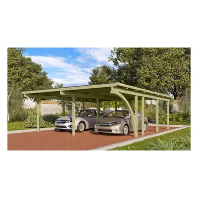 Dvojitý carport KARIBU ECO 2B 62043 LG3294