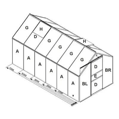 Náhradní prosklení pro skleník VITAVIA VENUS 5000 PC 6 mm LG3063