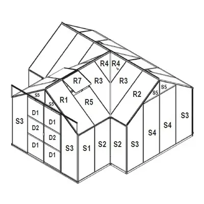 Náhradní prosklení pro skleník VITAVIA SIRIUS PC 4 mm LG3048