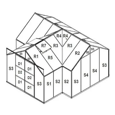 Náhradní prosklení pro skleník VITAVIA SIRIUS PC 6 mm LG3049