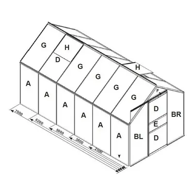 Náhradní prosklení pro skleník VITAVIA VENUS 5000 PC 4 mm LG3062