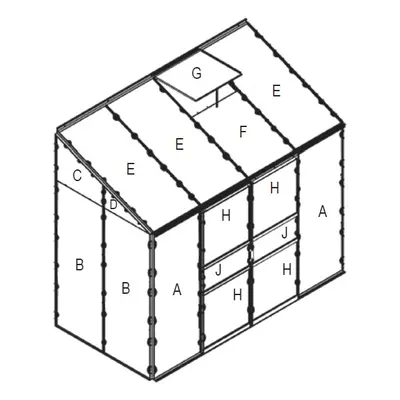 Náhradní prosklení pro skleník VITAVIA IDA 3300 PC 4 mm LG3079