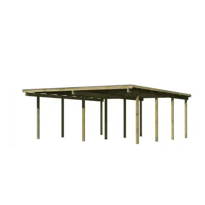 Dvojitý carport KARIBU ECO 2A 62041 LG1880