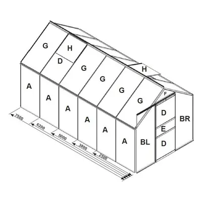 Náhradní prosklení pro skleník VITAVIA VENUS 7500 PC 6 mm LG3113