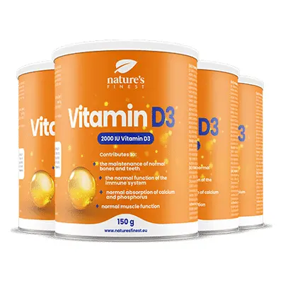 Vitamin D3 3+1 promoce| Kvalitní Vitamin D3 | "Sluneční vitamín" | Zdravé kosti | Zuby | Svaly |