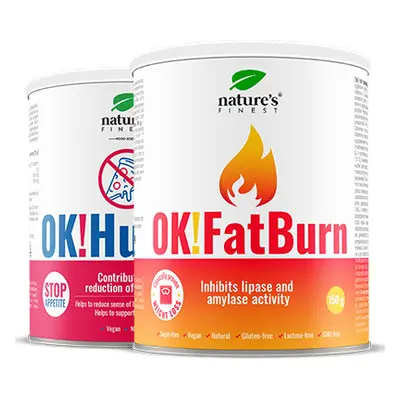 OK!FatBurn + OK!Hunger | Balíček na hubnutí | Blokátor sacharidů a tuků | Potlačovač chuti | ID-